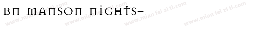 bn manson nights字体转换